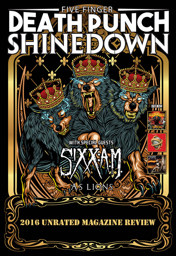 Five Finger Death Punch, Shinedown and Sixx A.M. Poster (2016)